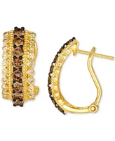 Le Vian Chocolate Diamond & Nude Diamond Half Hoop Earrings (1-1/2 ct. t.w.) in 14k Gold