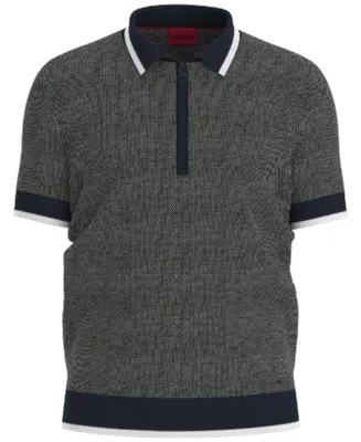 Hugo by Hugo Boss Men's Sholono-3 Regular-Fit Tipped Sweater-Knit Polo Shirt