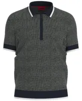 Hugo by Hugo Boss Men's Sholono-3 Regular-Fit Tipped Sweater-Knit Polo Shirt