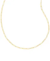 Kendra Scott 14k Gold-Plated Paperclip Chain Necklace, 18" + 3" extender