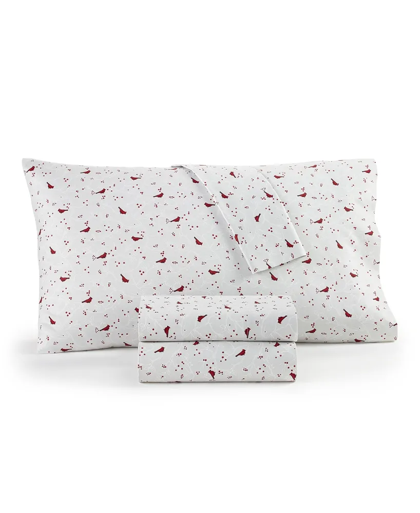 Charter Club Damask Designs 550 Thread Count Holiday Cotton 3-Pc. Sheet Set, Twin, Exclusively at Macy's