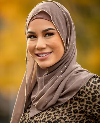 Urban Modesty Rhinestone-Embellished Chiffon Hijab