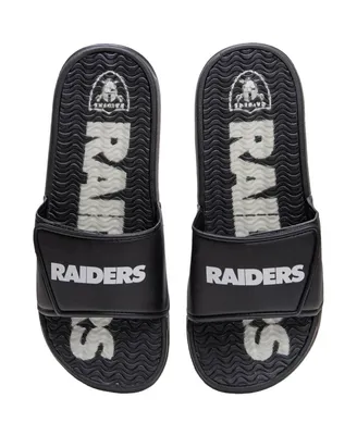 Youth Boys and Girls Foco Las Vegas Raiders Gel Slide Sandals