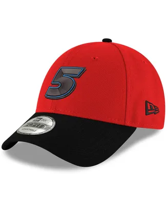 Men's New Era Scarlet, Black Kyle Larson 9FORTY Snapback Adjustable Hat