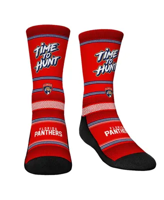 Youth Boys and Girls Rock 'Em Socks Florida Panthers Team Slogan Crew Socks