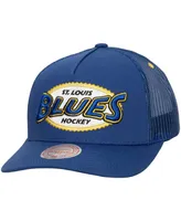 Men's Mitchell & Ness Blue St. Louis Blues Team Seal Trucker Snapback Hat