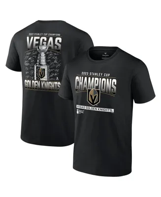 Men's Fanatics Black Vegas Golden Knights 2023 Stanley Cup Champions Signature Roster T-shirt