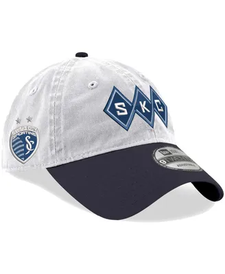 Men's New Era White Sporting Kansas City Jersey Hook 9TWENTY Adjustable Hat