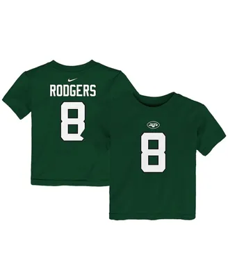 Toddler Boys and Girls Nike Aaron Rodgers Green New York Jets Player Name Number T-shirt