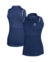 Women's Under Armour Navy Wells Fargo Championship Playoff Sleeveless Polo Shirt