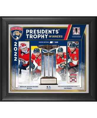 Florida Panthers 2022 Presidents' Trophy Winners 15'' x 17'' Collage with a Piece of Game-Used Puck - Limited Edition of 500