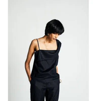 Womens The Wandering Wave top Black
