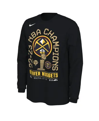 Men's Nike Black Denver Nuggets 2023 Nba Finals Champions Locker Room Long Sleeve T-shirt