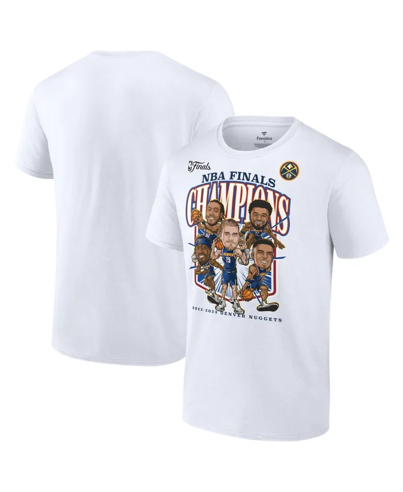 Men's Fanatics White Denver Nuggets 2023 Nba Finals Champions Windmill Team Caricature T-shirt