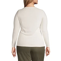 Lands' End Plus Size Cashmere Cardigan Sweater