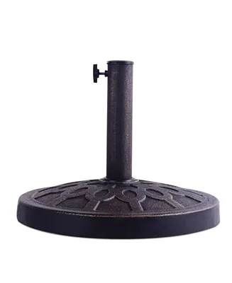 17.5'' Umbrella Base Stand Market Patio Standing Outdoor Living Heavy Duty (Round)