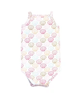 Little Treasure Baby Girls Treasure Cotton Bodysuits 3pk, Flip Flops, 6-9 Months