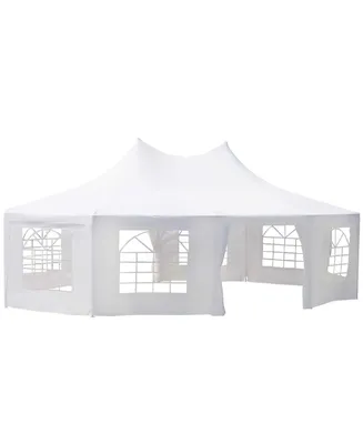 Outsunny 29' x 21' Canopy Party Event Tent w/ 2 Pull-Back Doors & 8 Windows