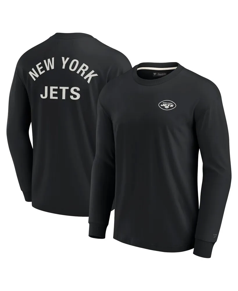 Men's and Women's Fanatics Signature Black New York Jets Super Soft Long Sleeve T-shirt