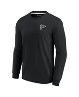 Men's and Women's Fanatics Signature Black Atlanta Falcons Super Soft Long Sleeve T-shirt