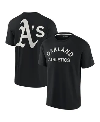 Men's and Women's Fanatics Signature Black Oakland Athletics Super Soft Short Sleeve T-shirt