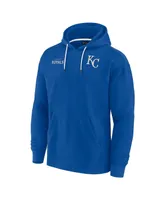 Men's and Women's Fanatics Signature Royal Kansas City Royals Super Soft Fleece Pullover Hoodie