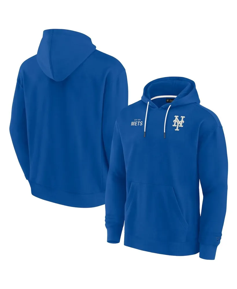 Men's and Women's Fanatics Signature Royal New York Mets Super Soft Fleece Pullover Hoodie