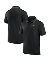 Men's Fanatics Signature Black Baltimore Ravens Pique Polo Shirt