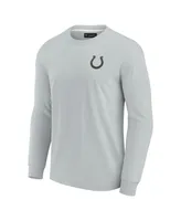 Men's and Women's Fanatics Signature Gray Indianapolis Colts Super Soft Long Sleeve T-shirt