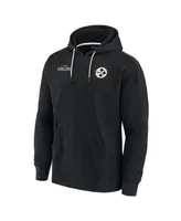 Men's and Women's Fanatics Signature Black Pittsburgh Steelers Super Soft Fleece Pullover Hoodie