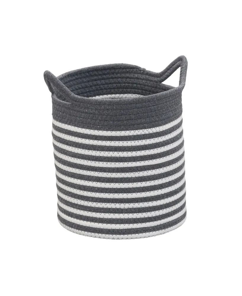 Striped Cotton Basket, Set of 3