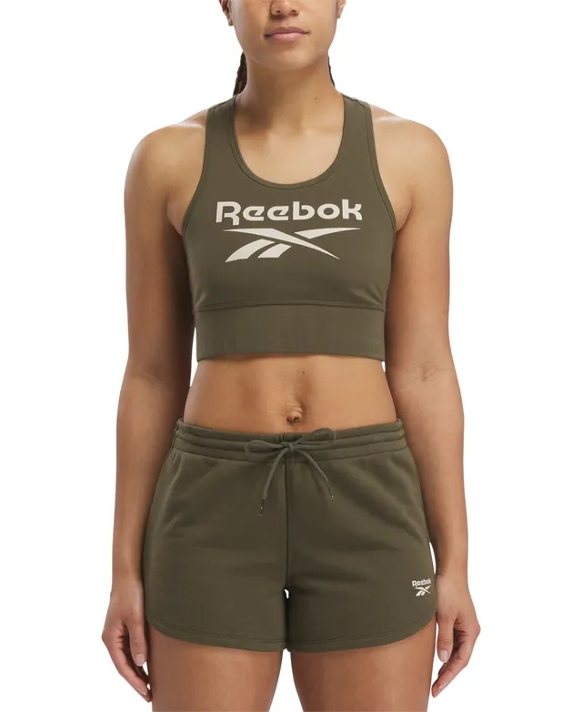 Reebok Women's Low Impact Graphic Logo Cotton Sports Bra