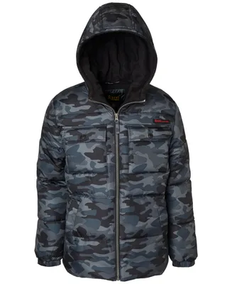 iXtreme Big Boys Camo-Print Hooded Puffer Jacket