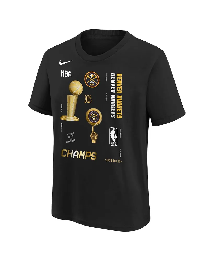 Big Boys Black Denver Nuggets 2023 Nba Finals Champions Celebration Expressive T-shirt