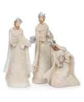 7.5" H 7 Piece Set Nativity with Angel