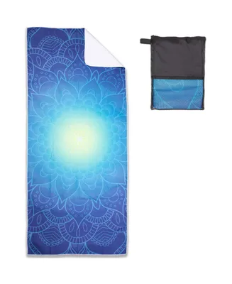 Arkwright Home Mandala Beach Towel w/ Travel Bag - 30x70 Color Options