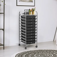 Costway 10 Drawer Rolling Storage Cart Scrapbook Paper Office School