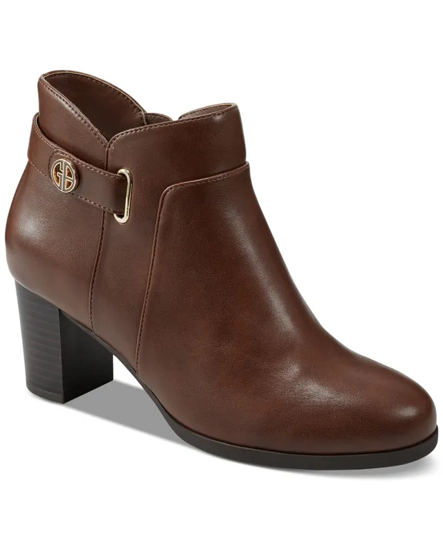 Giani Bernini Women's Vedaa Zip Wedge Booties, Created for Macy's