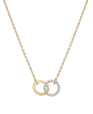 Audrey by Aurate Diamond Connected Circles 18" Pendant Necklace (1/10 ct. t.w.) in Gold Vermeil, Created for Macy's