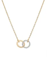 Audrey by Aurate Diamond Connected Circles 18" Pendant Necklace (1/10 ct. t.w.) in Gold Vermeil, Created for Macy's