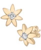 Audrey by Aurate Diamond Flower Stud Earrings (1/10 ct. t.w.) in Gold Vermeil, Created for Macy's