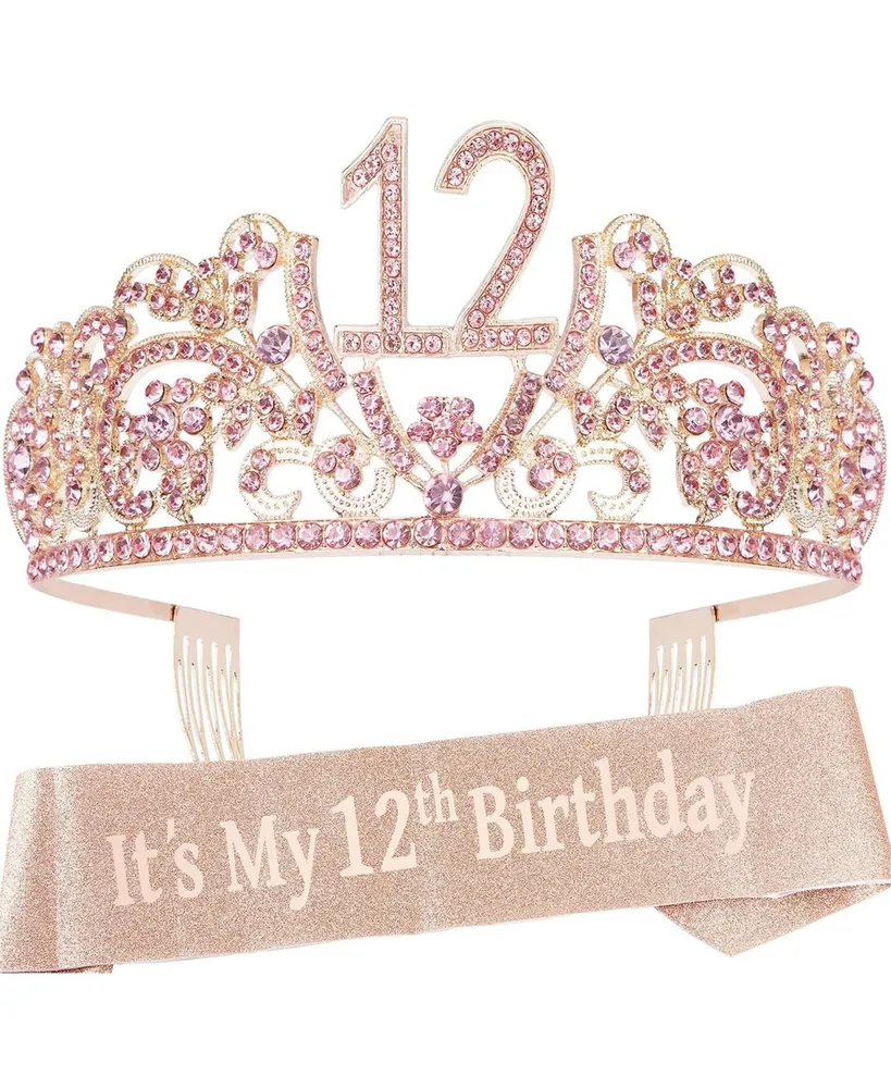 MEANT2TOBE 12th Birthday Sash and Tiara for Girls