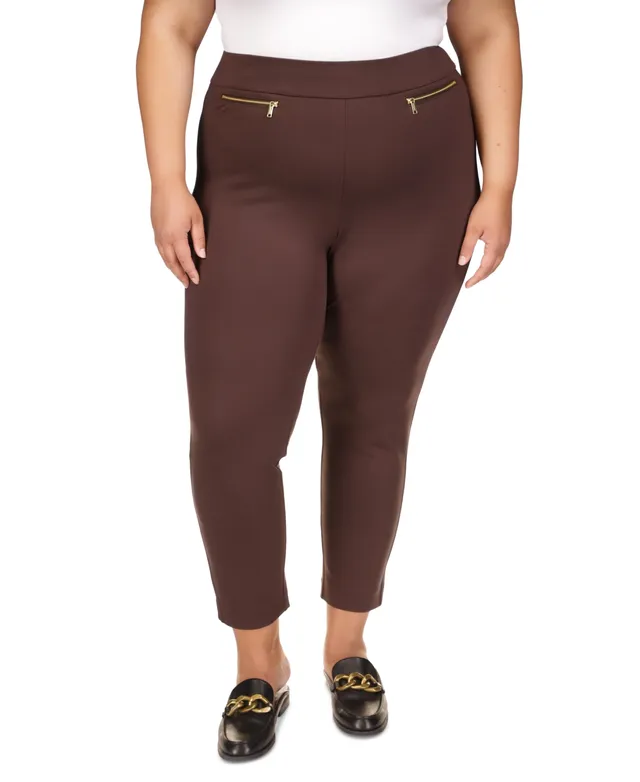 Michael Kors Plus Size Stretch-Twill Leggings - Macy's