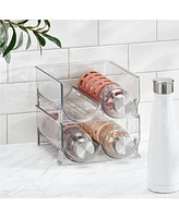 mDesign Plastic Water Bottle Storage Organizer Rack - 8 Pack