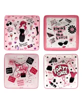 Certified International Lolita Divas on the Loose 4 Piece Canape Plate