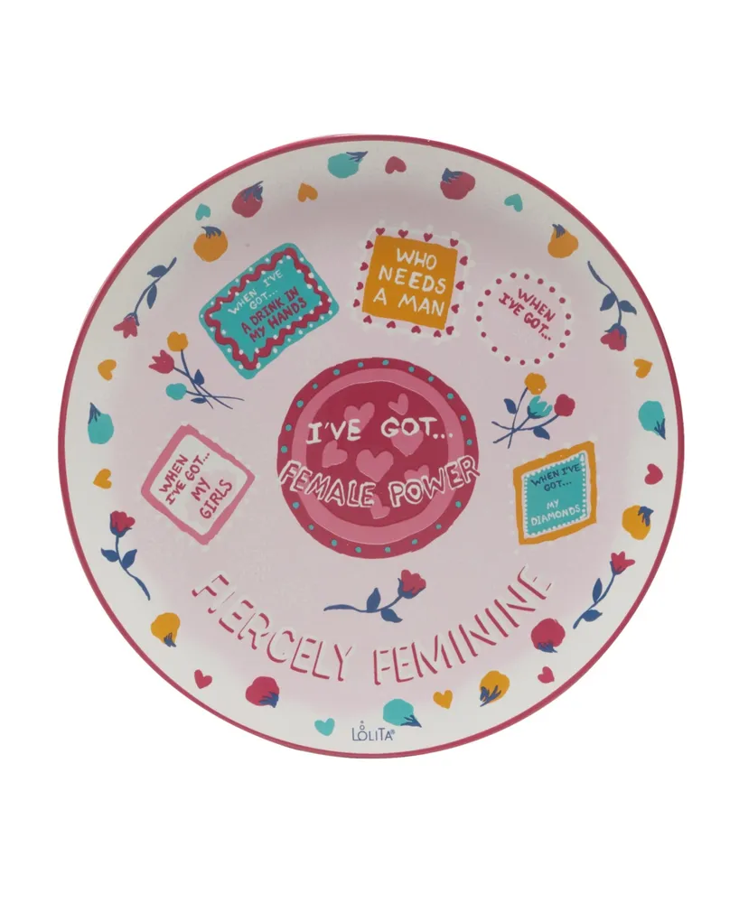 Certified International Lolita Lady Boss 4 Piece Dessert Plate