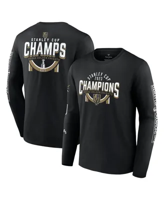 Men's Fanatics Black Vegas Golden Knights 2023 Stanley Cup Champions Banner Long Sleeve T-shirt