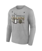 Men's Fanatics Heather Gray Vegas Golden Knights 2023 Stanley Cup Champions Locker Room Long Sleeve T-shirt