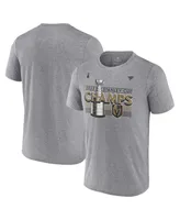 Men's Fanatics Heather Gray Vegas Golden Knights 2023 Stanley Cup Champions Locker Room Performance T-shirt