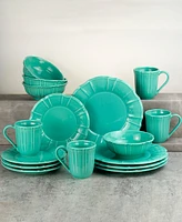 Euro Ceramica Chloe 16 Pc. Dinnerware Set, Service for 4